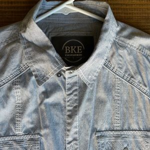 Mens Buckle casual button up long sleeve